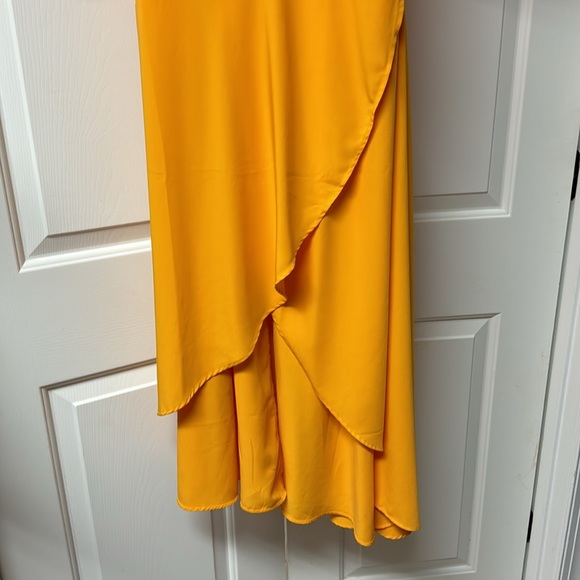 ELOQUII Yellow Wrap Dress-Size 18 - Picture 3 of 4